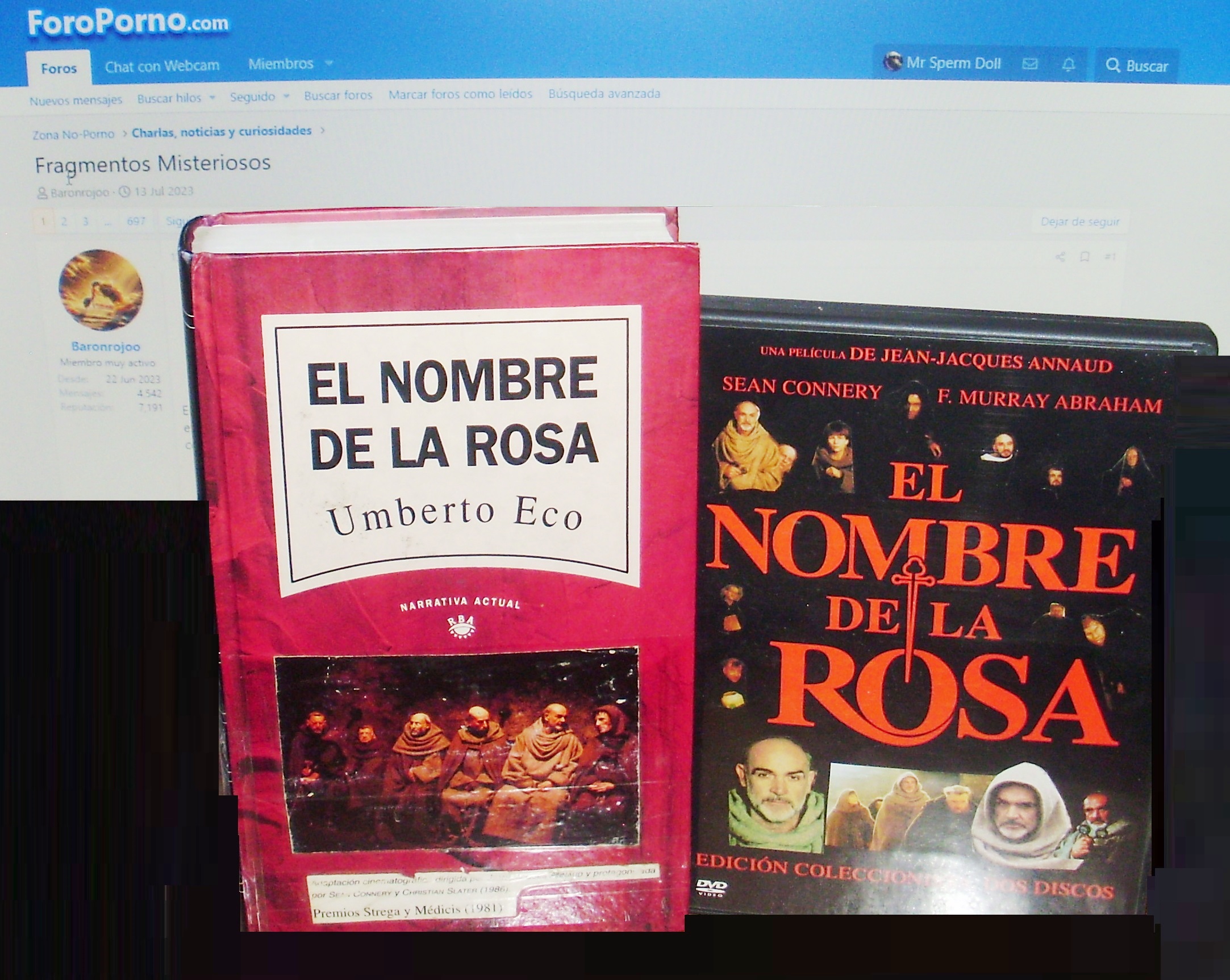 El Nombre de la Rosa Novela y Pelicula Mr Sperm Doll.JPG