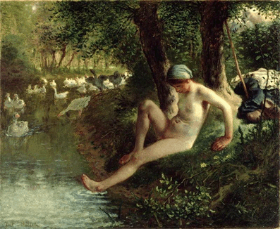 X Bañista 1863 Jean François Millet.gif